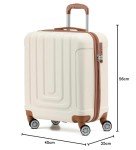 Flight Knight 56x45x25cm Lightweight Hard Shell Cabin Suitcase