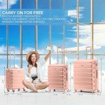 EJ Cabin Luggage 56x45x25cm Lightweight Suitcase Set