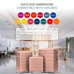 EJ Cabin Luggage 56x45x25cm Lightweight Suitcase Set