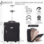 Aerolite 2-Piece Carry-On Luggage Set - Charcoal