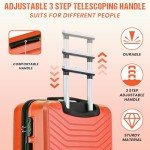 FLYMAX 55x35x20 Lightweight Cabin Luggage – Orange