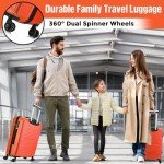 FLYMAX 55x35x20 Lightweight Cabin Luggage – Orange