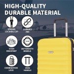 FLYMAX 56x45x25cm Lightweight Cabin Luggage - Yellow
