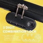 FLYMAX 56x45x25cm Lightweight Cabin Luggage - Yellow