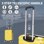 FLYMAX 56x45x25cm Lightweight Cabin Luggage - Yellow