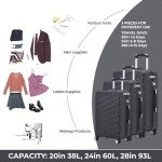Lightweight Hard Shell Cabin Luggage with Spinner Wheels
