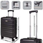 Pierre Cardin 22 Inch Cabin Luggage with 8 Wheels