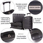 Pierre Cardin 22 Inch Cabin Luggage with 8 Wheels