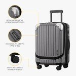 LEVEL8 20-Inch Cabin Luggage with Laptop Compartment