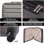 Aerolite 56x45x25cm Lightweight 8-Wheel Cabin Luggage