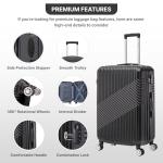 Flymax Lightweight Cabin Luggage 56x45x25cm Black