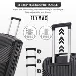 Flymax Lightweight Cabin Luggage 56x45x25cm Black