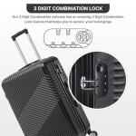 Flymax Lightweight Cabin Luggage 56x45x25cm Black