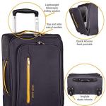 Pierre Cardin Lightweight 56cm Cabin Luggage - Grey/Orange