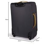 Pierre Cardin Lightweight 56cm Cabin Luggage - Grey/Orange