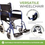 Lightweight Folding Transit Wheelchair with Handbrakes