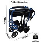 Lightweight Folding Aluminium Wheelchair with Brakes