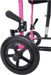 Compact Folding Steel Transit Wheelchair - Pink