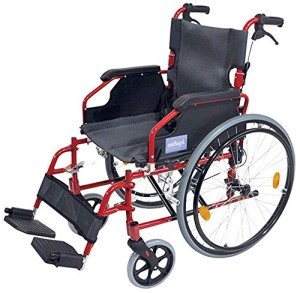 Lightweight Folding Aluminium Wheelchair with Wide Seat