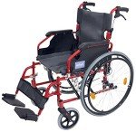 Lightweight Folding Aluminium Wheelchair with Wide Seat