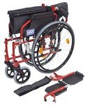 Lightweight Folding Aluminium Wheelchair with Wide Seat