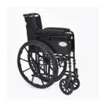 Lightweight Folding Sport Wheelchair - Black, 18"/20" Seat