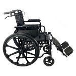 Lightweight Folding Wheelchair with Elevating Leg Rest