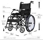Lightweight Foldable Self-Propelled Wheelchair with Footrest