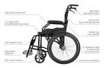 Lightweight Foldable Self-Propelled Wheelchair with Footrest