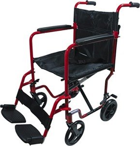 Lightweight Folding Attendant Wheelchair with Brakes