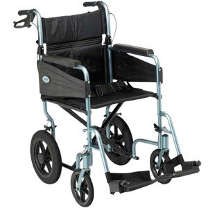 Days Escape Lightweight Folding Wheelchair - Blue