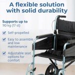Days Escape Lightweight Folding Wheelchair - Blue