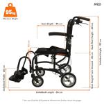 MobiQuip Ultra Lightweight Folding Travel Wheelchair
