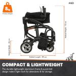 MobiQuip Ultra Lightweight Folding Travel Wheelchair
