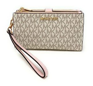Michael Kors Jet Set Double Zip Wristlet - Vanilla Pink
