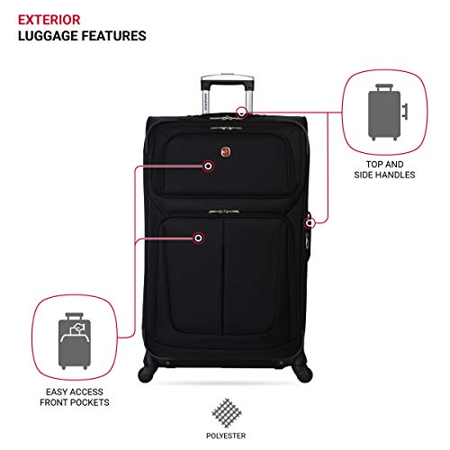 Expandable Swiss Gear Softside Rolling Luggage
