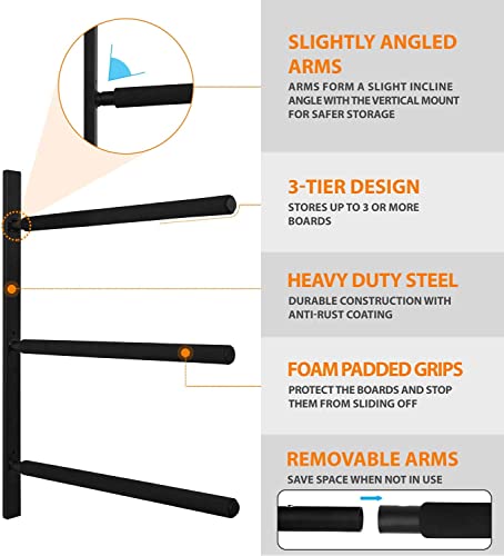 Heavy Duty Steel Wall Mount Paddleboard Racks