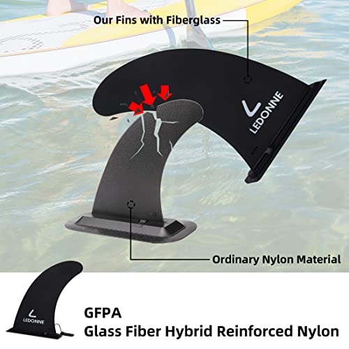 9" LEDONNE Surfing SUP Fins - 2 Pack