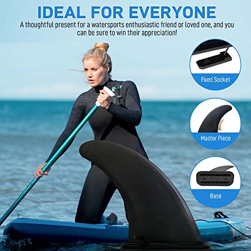Easy Install Aqua 9" Surfboard Fin - Beginner-friendly Stability