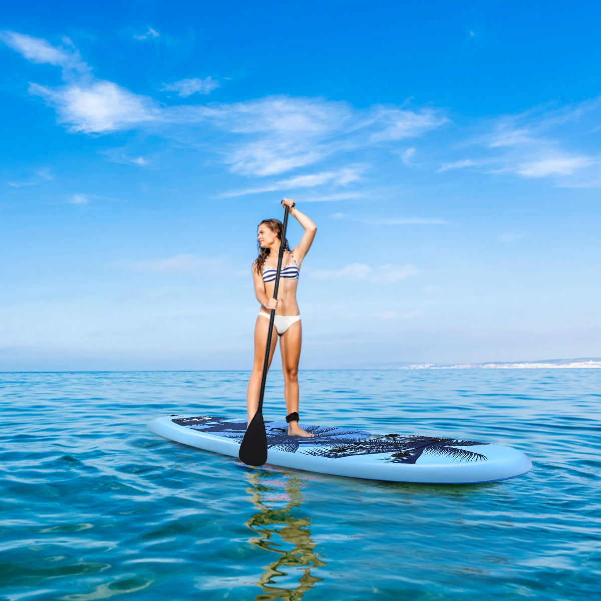 Goplus 11' Inflatable Paddleboard with Accessories (Blue)