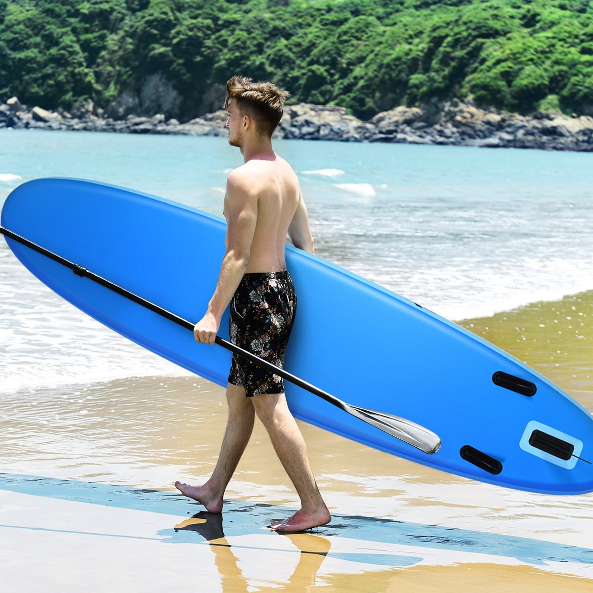 Goplus 11' Inflatable Paddleboard with Accessories (Blue)