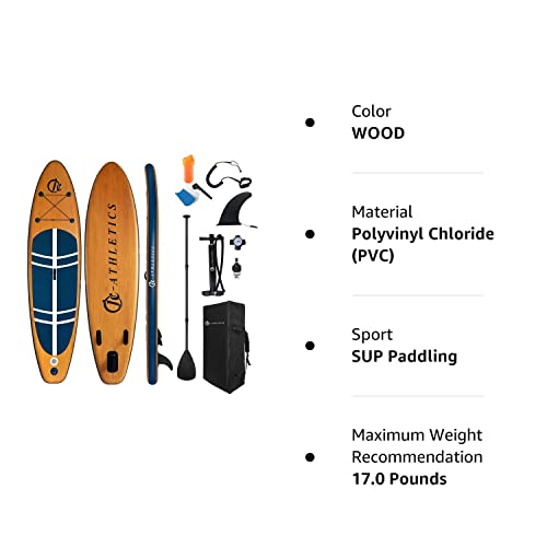 JC-ATHLETICS Inflatable Paddle Board Package - 10'6''x32''x6