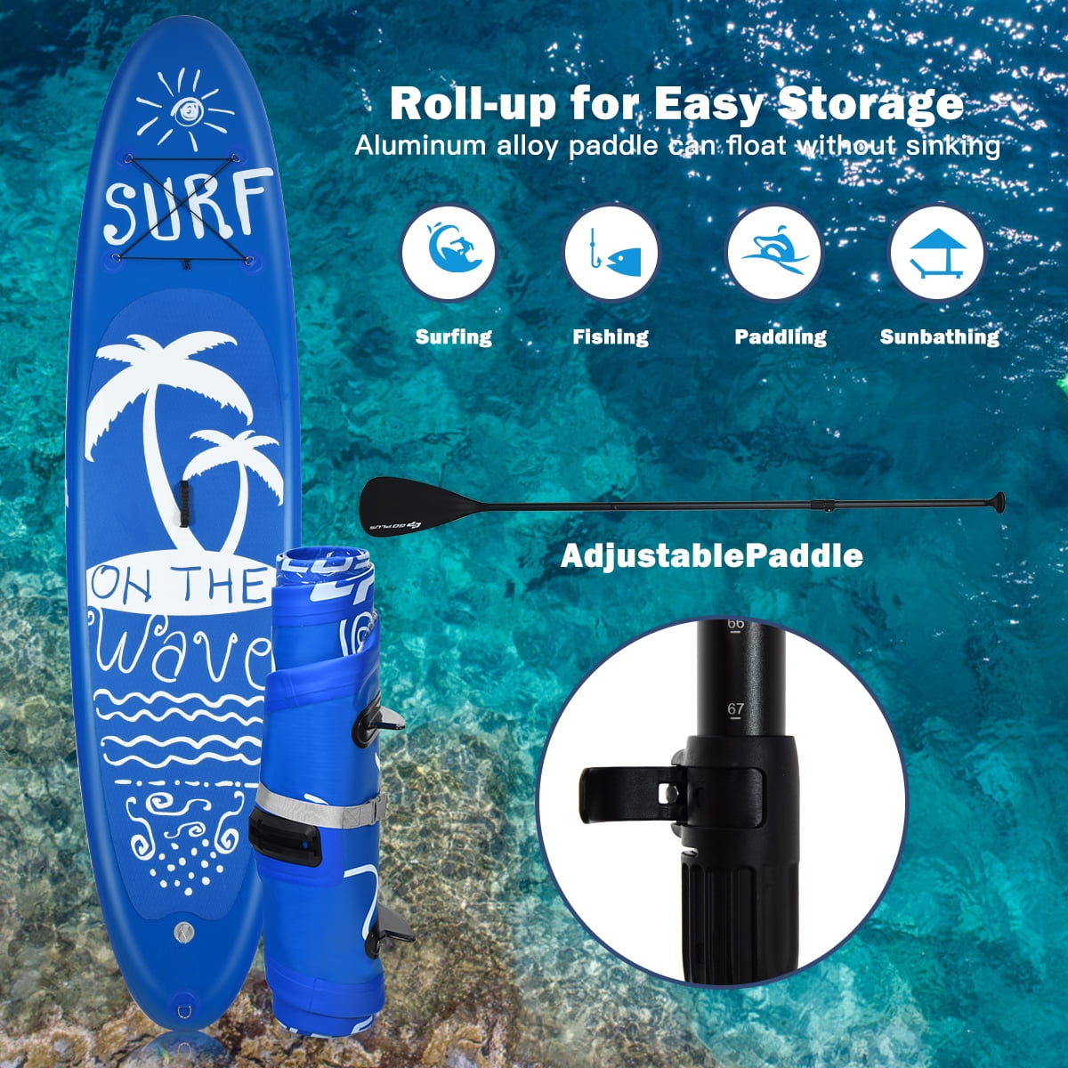 Goplus 11' Inflatable Paddleboard - Adult Youth