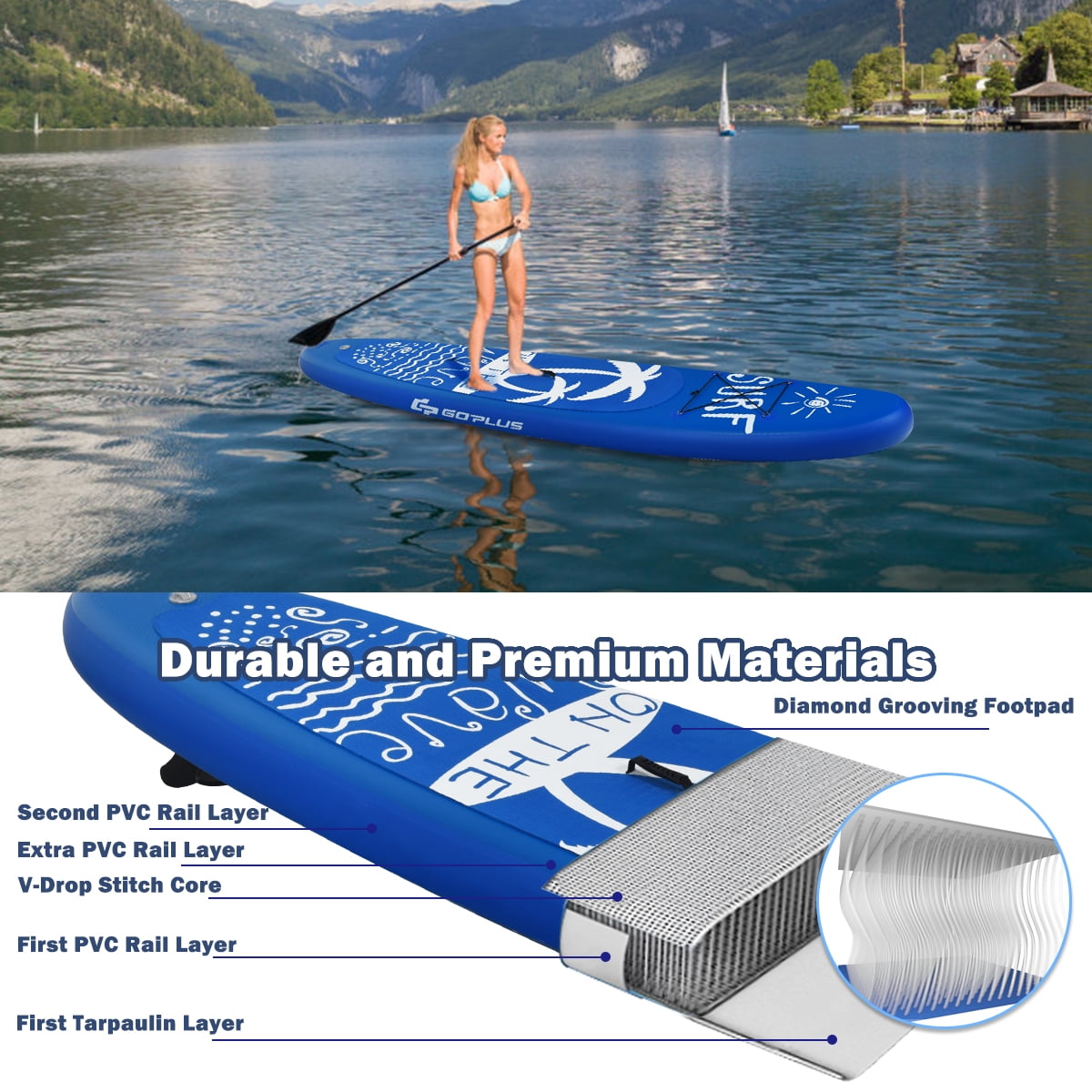 Goplus 11' Inflatable Paddleboard - Adult Youth