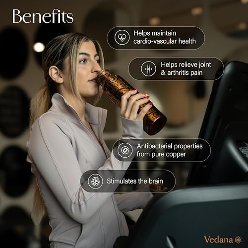 Premium Copper Water Bottle for Yoga & Sports