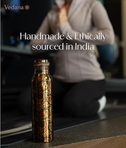 Premium Copper Water Bottle for Yoga & Sports