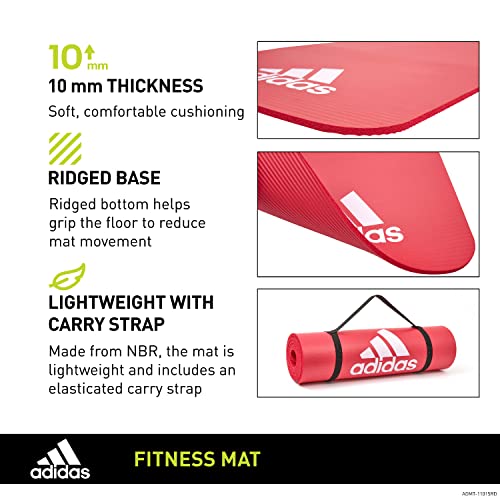 adidas Fitness Mat - 7mm - Red