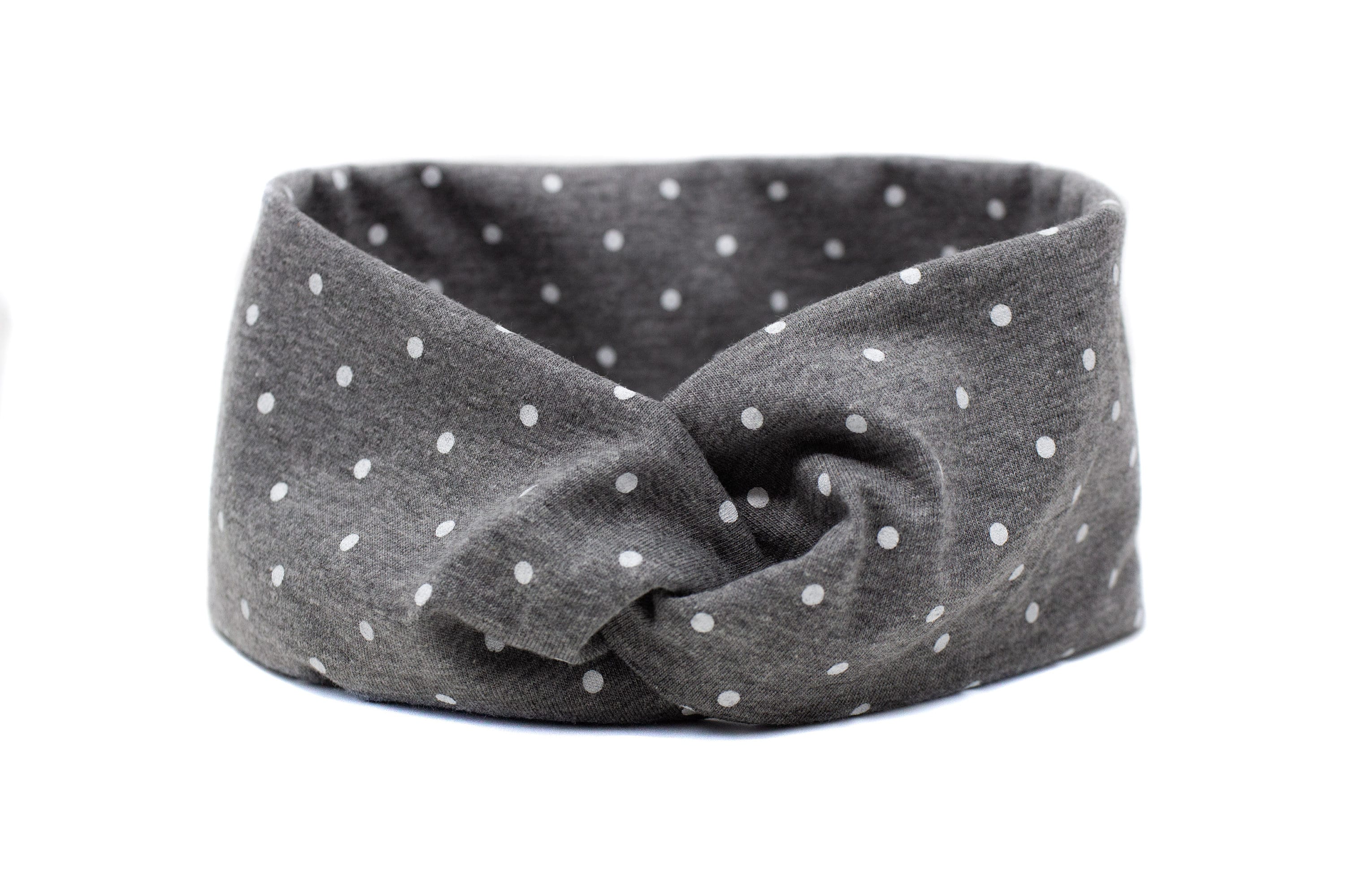 Gray Polka Dot Yoga Headband