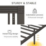 COMASACH Queen Bed Frame Heavy Duty,18" Black Metal Platform Bed Frame,Sturdy Steel Frame,No Box Spring Needed,Noise-Free,Easy Assembly