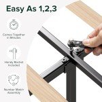 ZINUS Full Piper Upholstered Platform Bed with Horizontal Paneled Headboard, Wooden Slat Support, No Box Spring Needed, Easy Assembly, Eco Friendly Packaging, Dark Grey